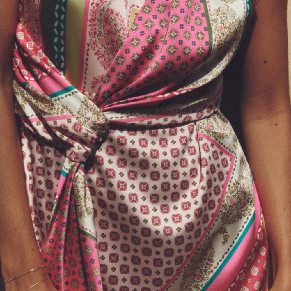 Absolutely stunning silky Zara summer dress XL must have for summer, trendy! - Picture 6 of 16